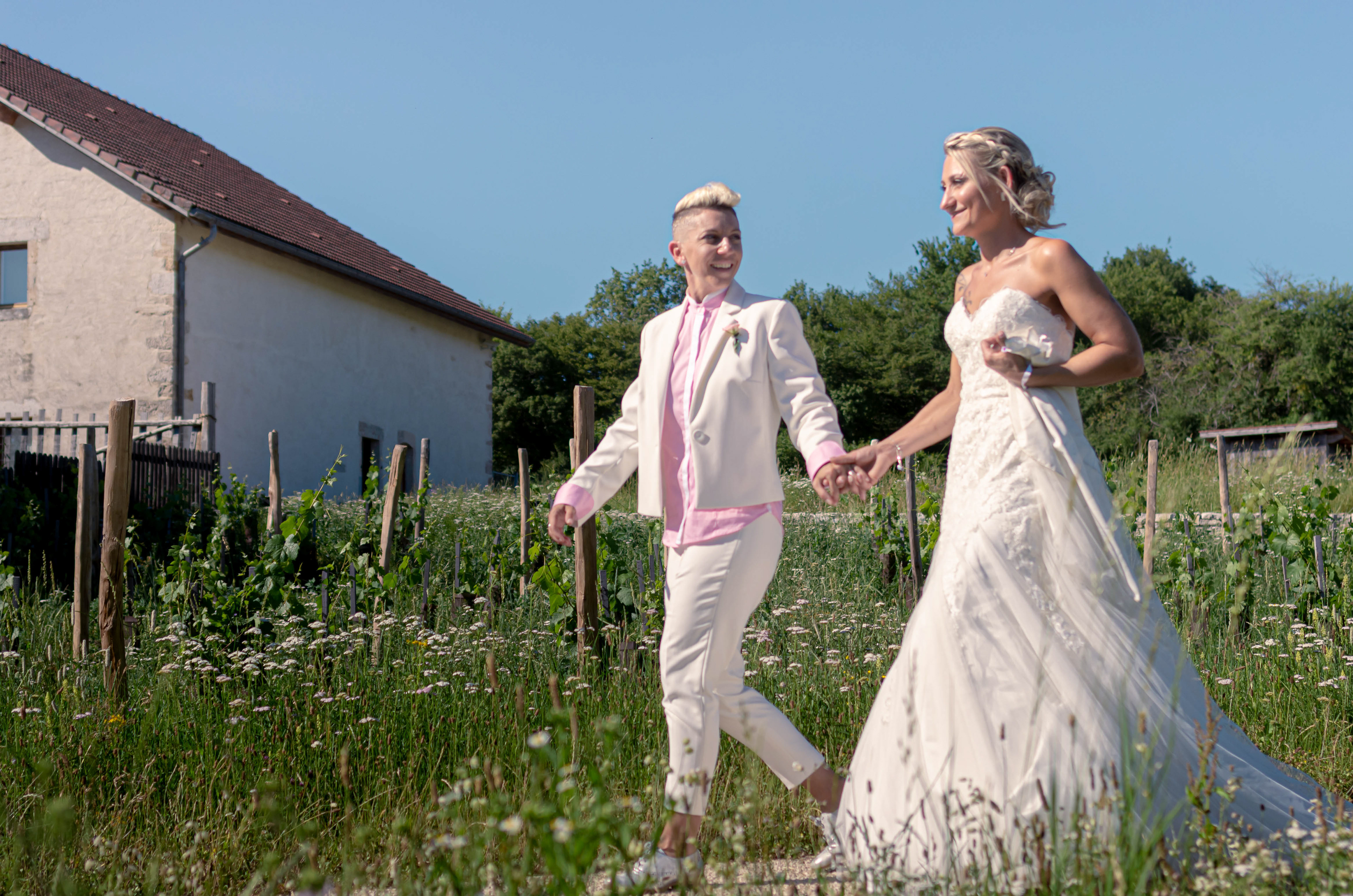 Photo de couple au musée des maisons comtoises à Nancray