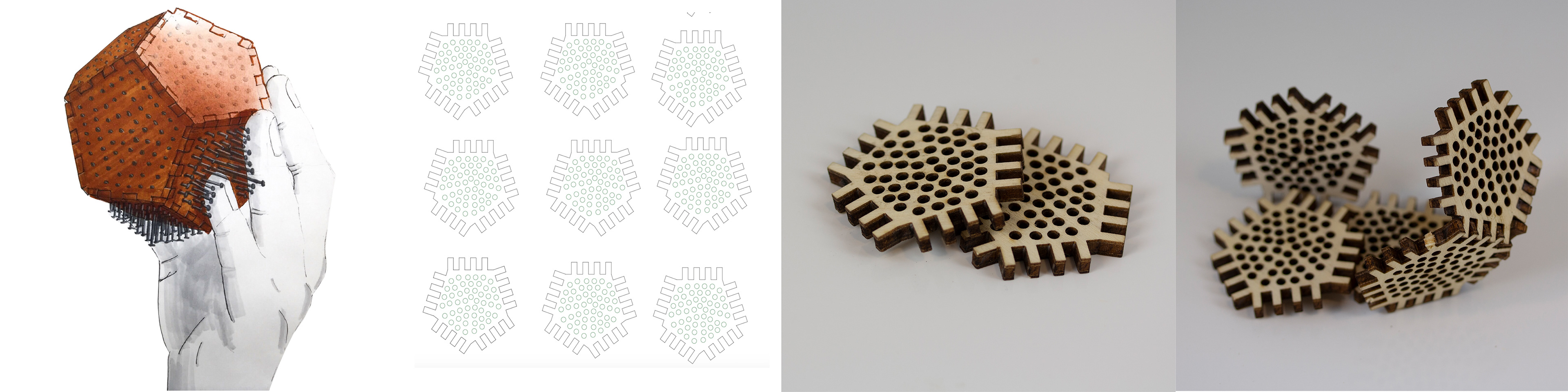hand drawing, illustrator file, lasercut wood pieces