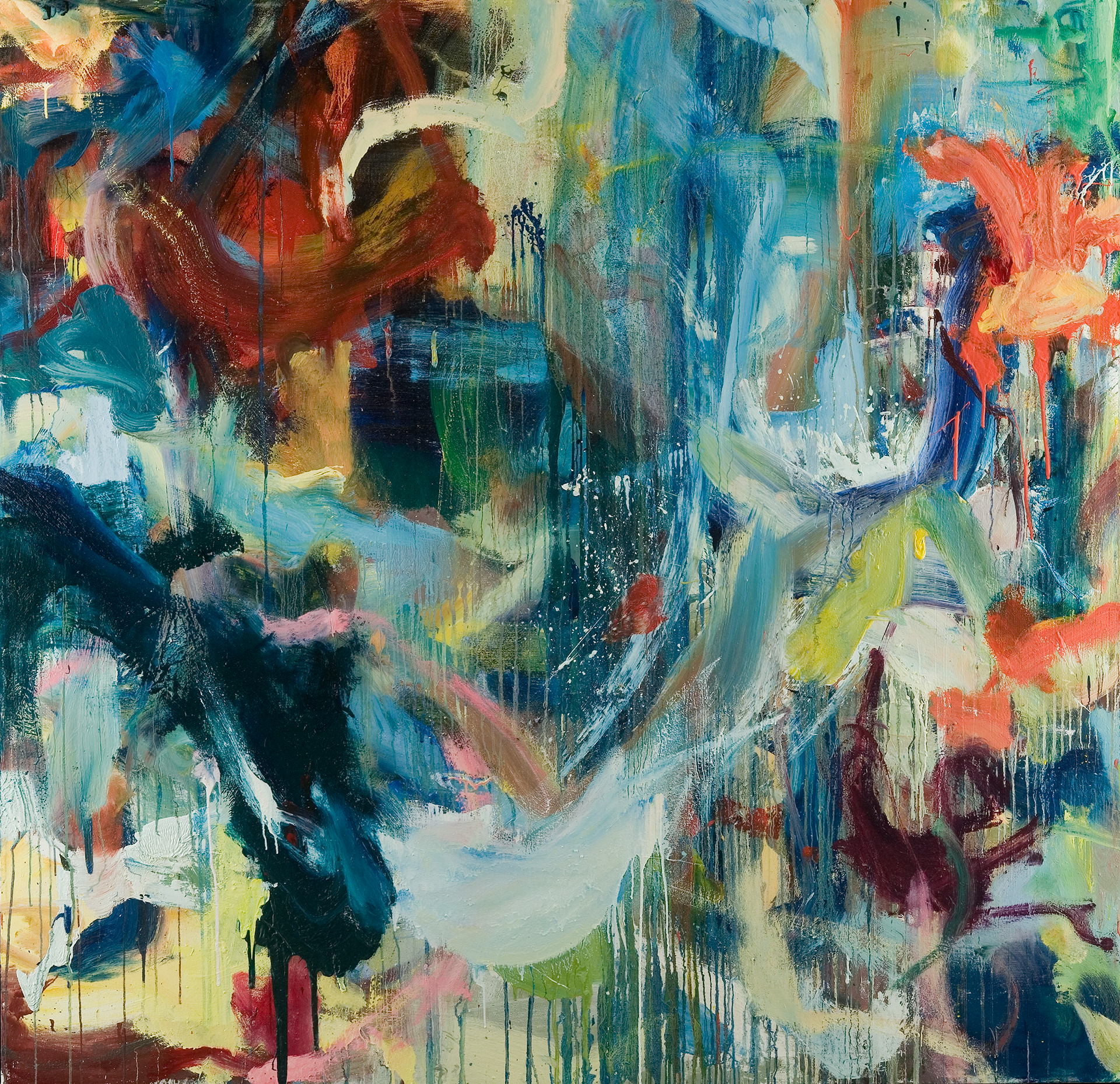 "Systems", 67.5" x 64.25", Oil on canvas, 2010
