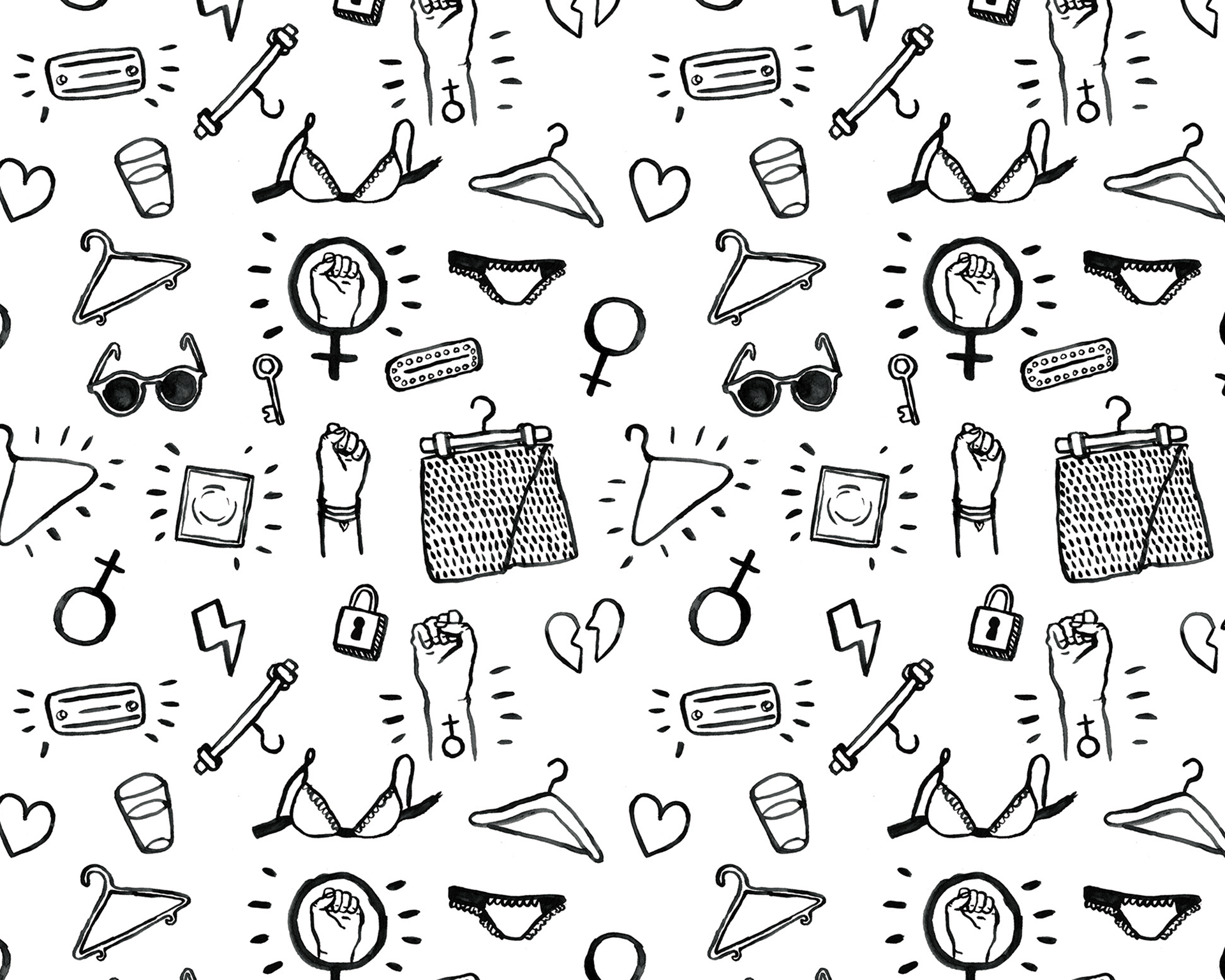 Repeat pattern design for abortion rights
