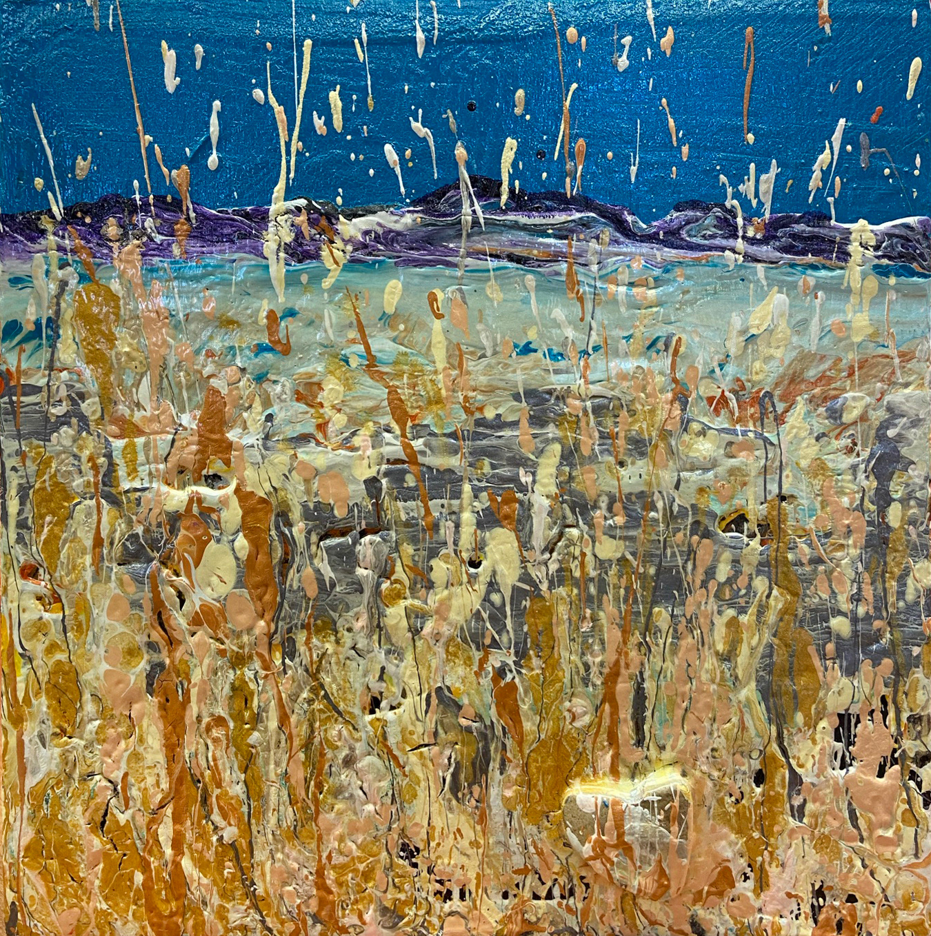 After the Snow, 2019, Mixed media on panel