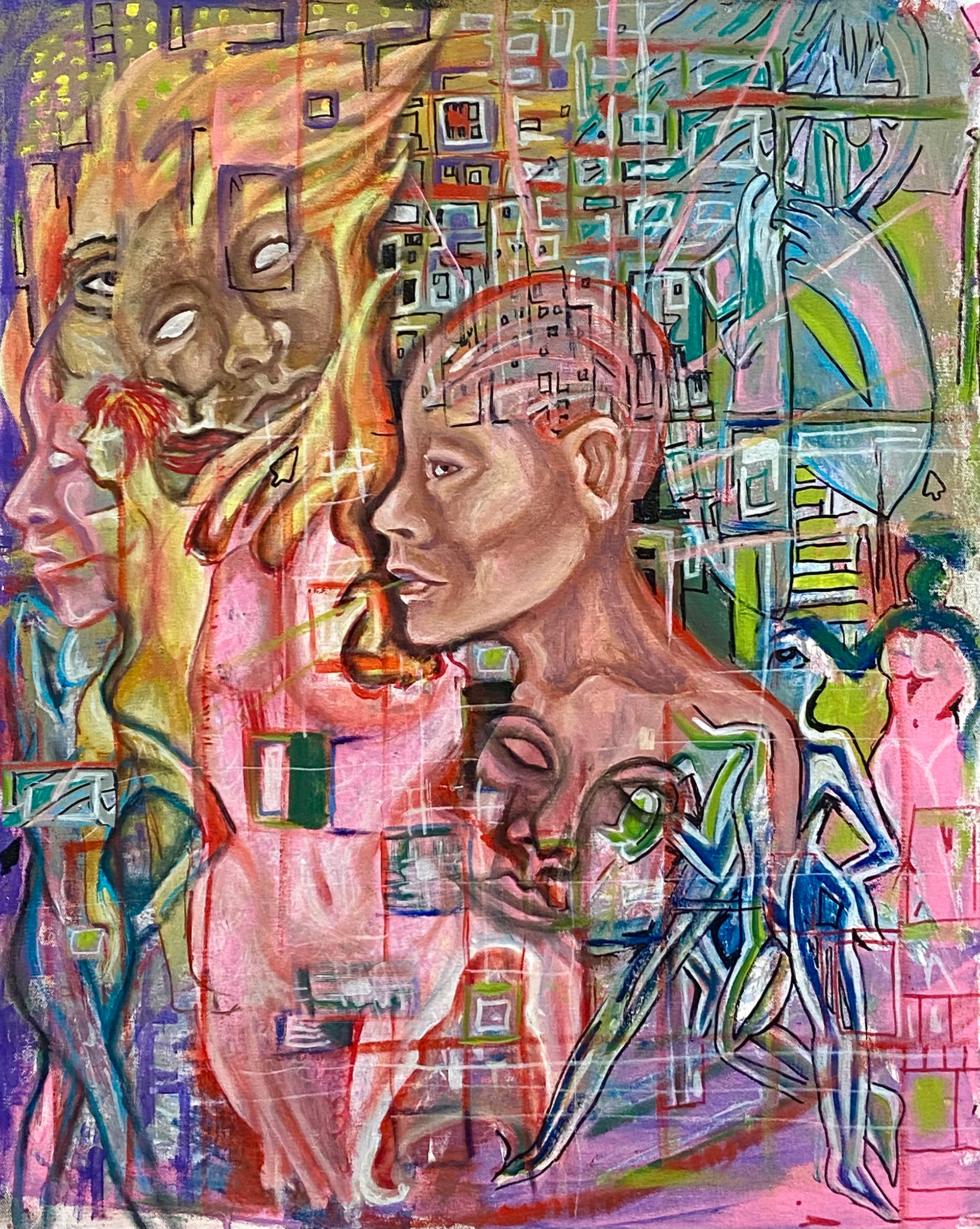 AI Web, 2020, Acrylic on canvas