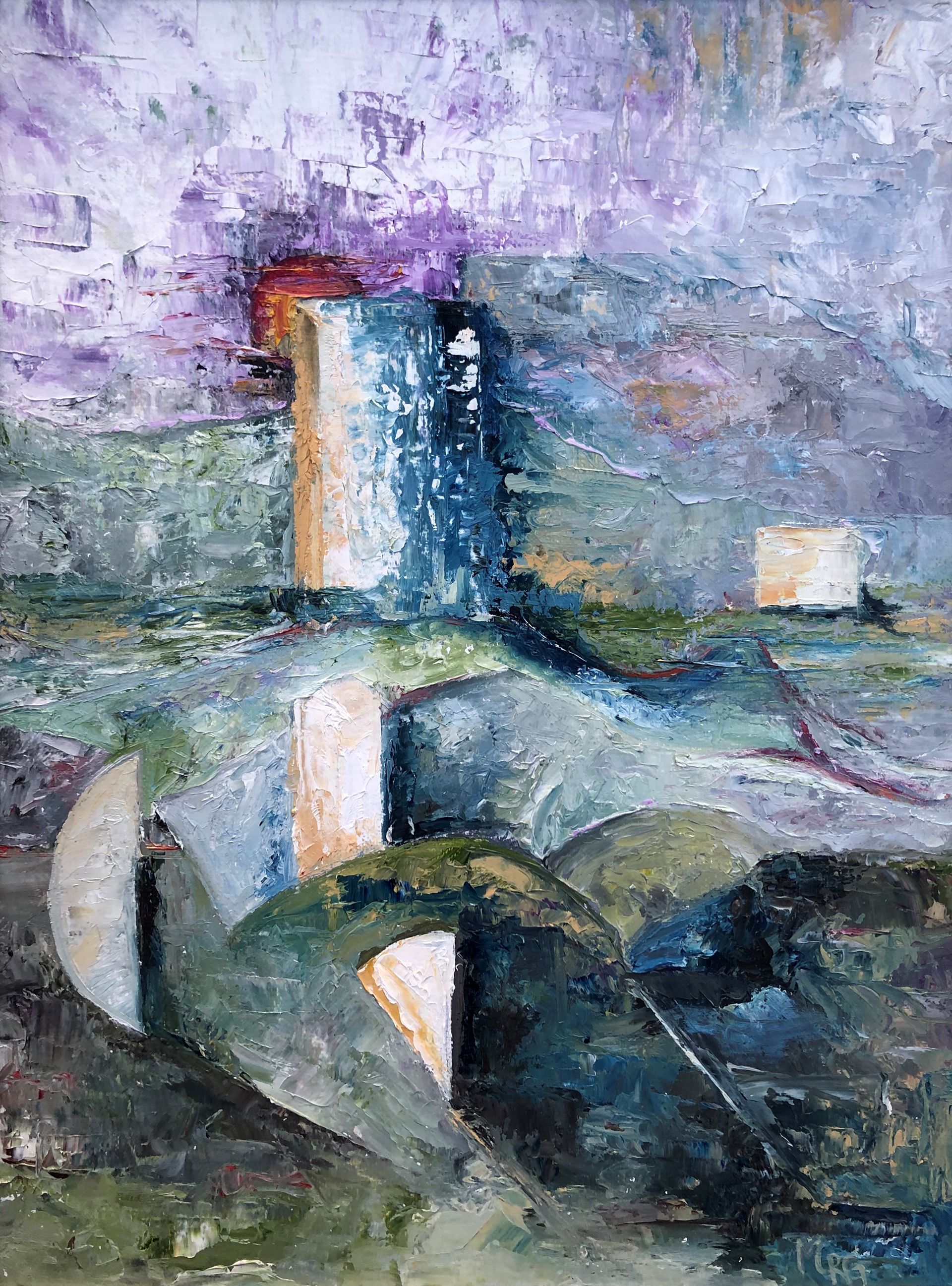 Meredith Radke-Gannon "Five Doors" 2020, Oil on canvas