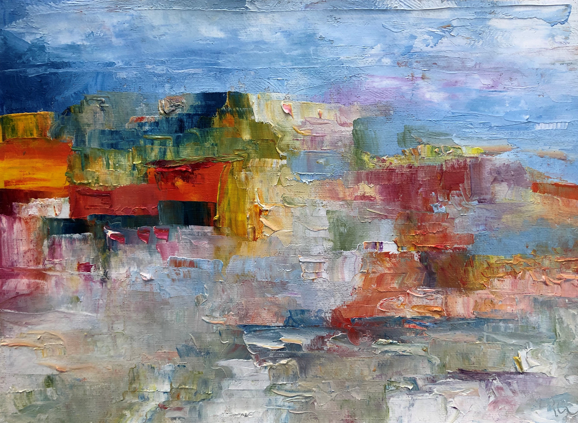 Meredith Radke-Gannon "Color on the Cliffs" 2020, Oil on canvas