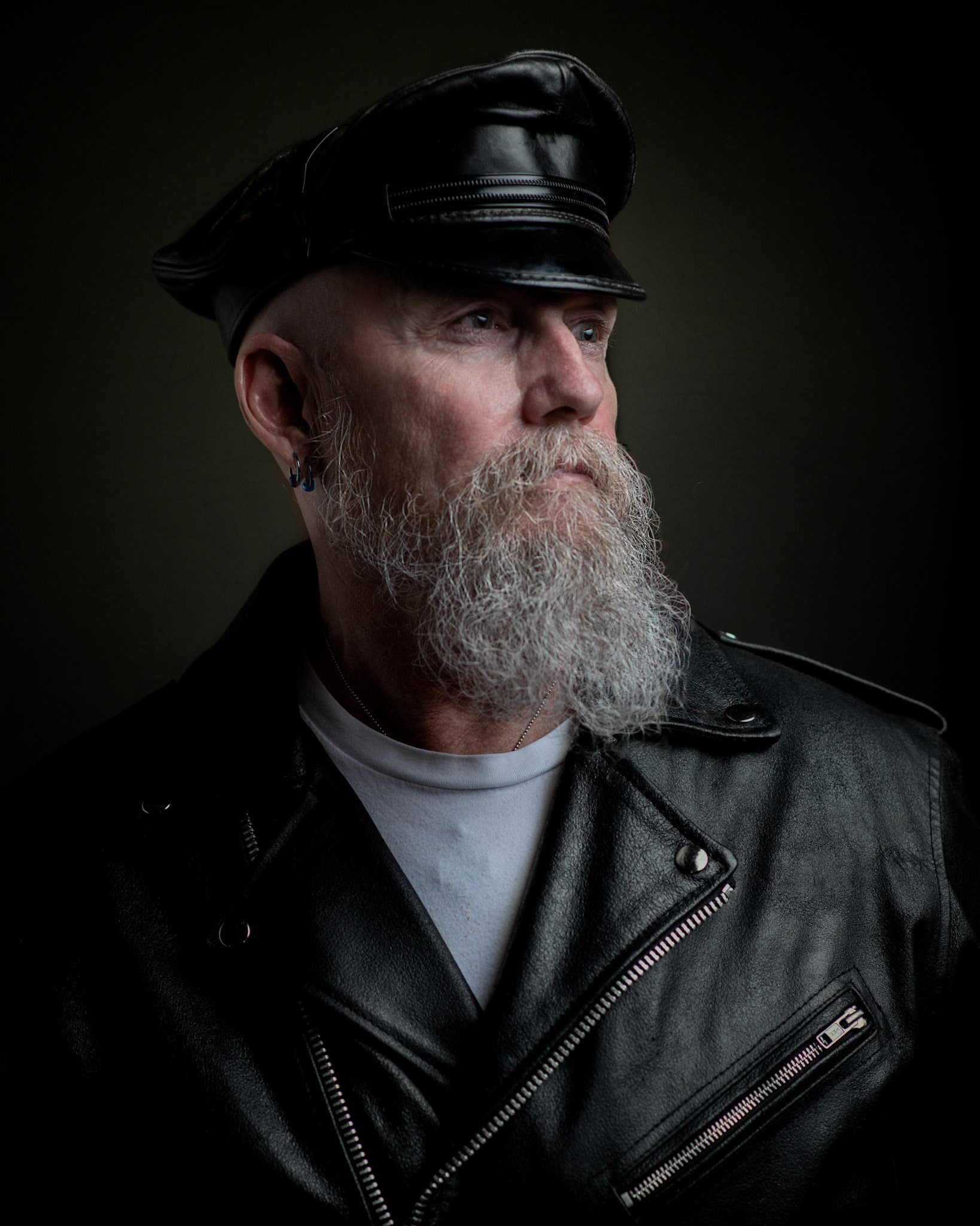 David Clifton-Strawn / Atlanta, GA -- Billy Clifton-Strawn in Leather, February 2020 -- 2020, Inkjet Print, Edition-N/A, 16x20” Print/Paper $300 / 20x24” Framed $450