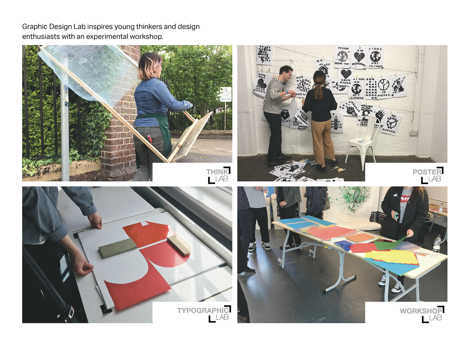 Proposal image of think, poster, typographic workshops