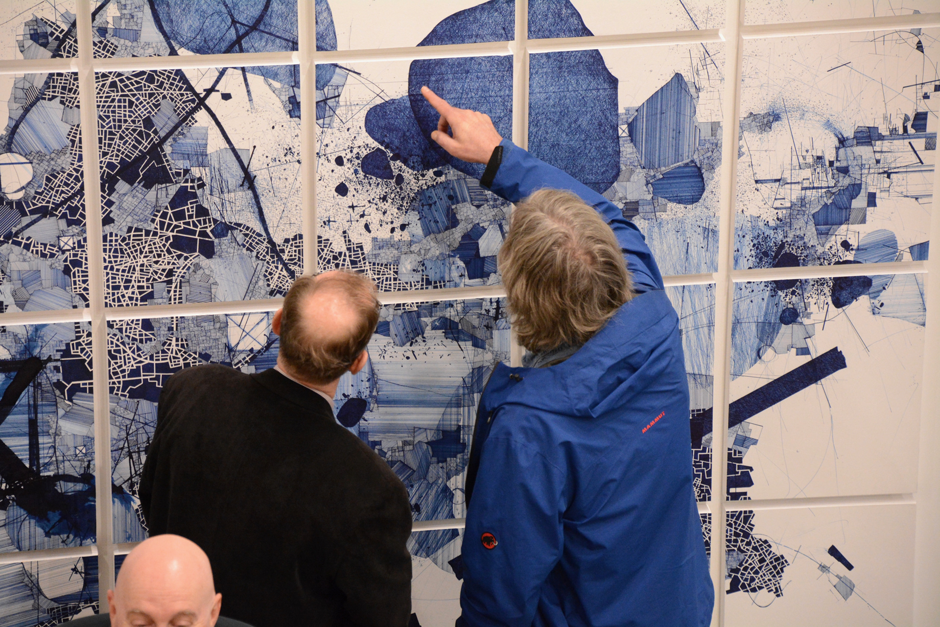 Asvirus 111 by Derek Lerner exhibited at ArtsWestchester in Dataism group show 2019. Photo by Leslye Smith.