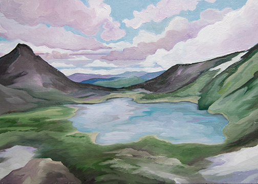 Glacial Scape, Oil Painting