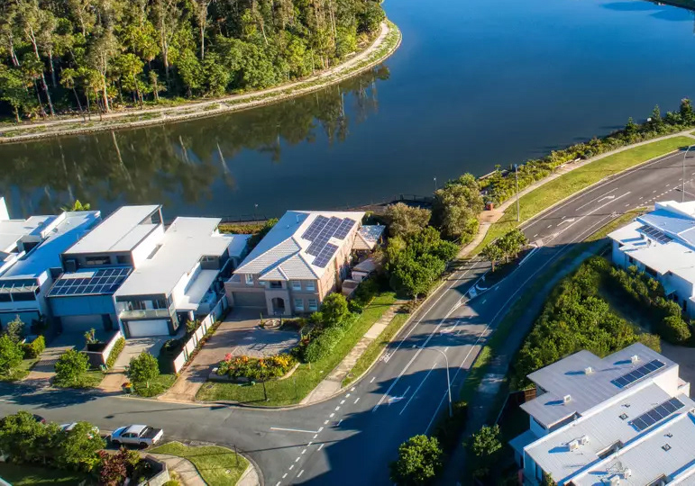Serenity on the Lake - Maroochydore from the air