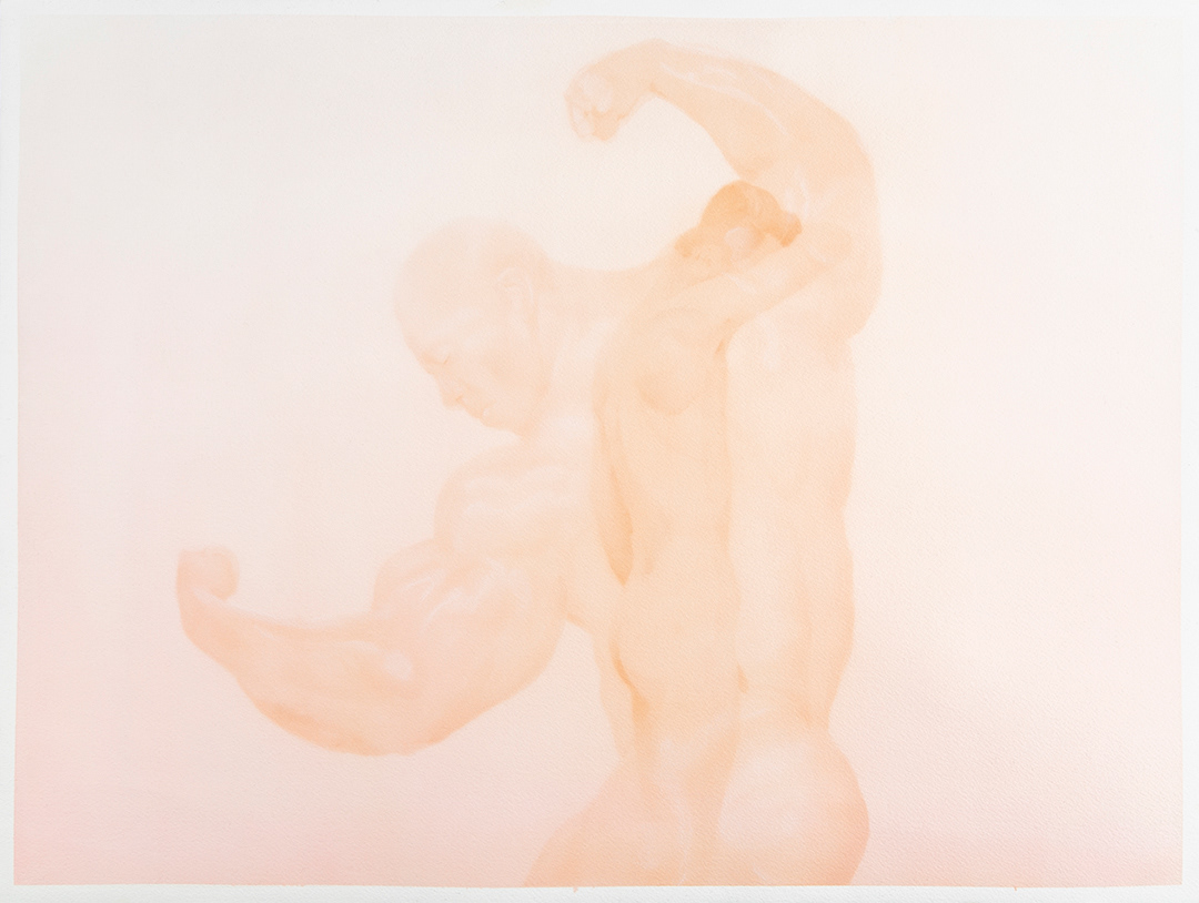 "Colosses" aquarelle et pastel sur papier - 610 x 460 mm - 2020