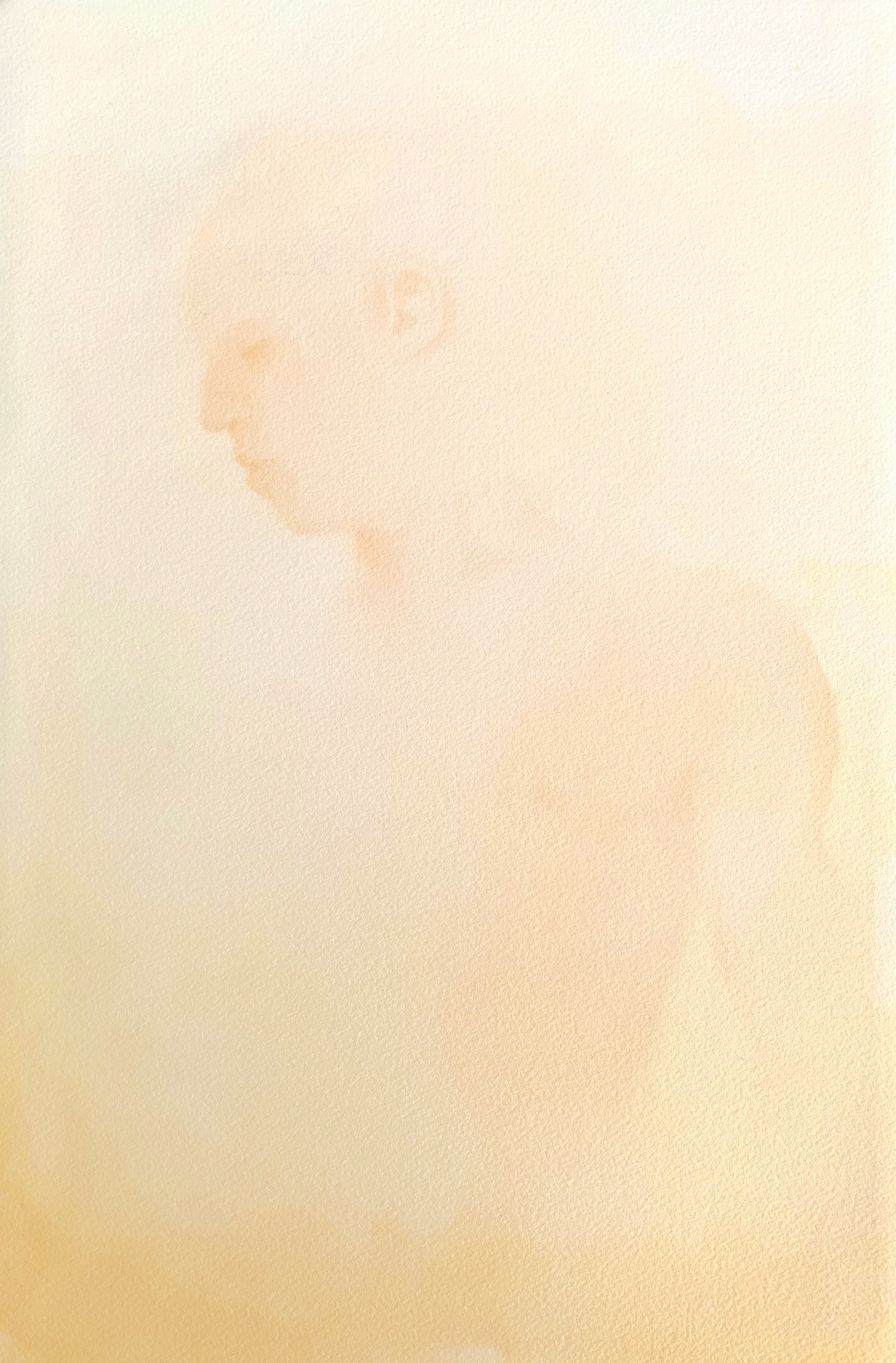 "Portrait en sublimation #9" encre aquarelle et pastel sur papier - 30,5x46cm - 2019