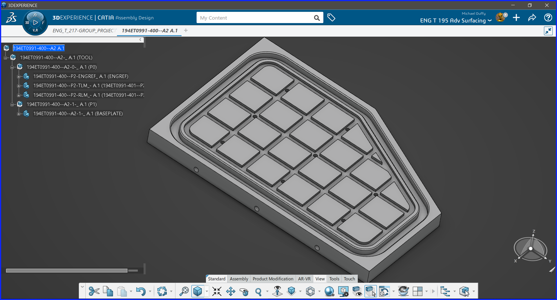 Vacuum Tooling Plate - CATIA 3D Exp