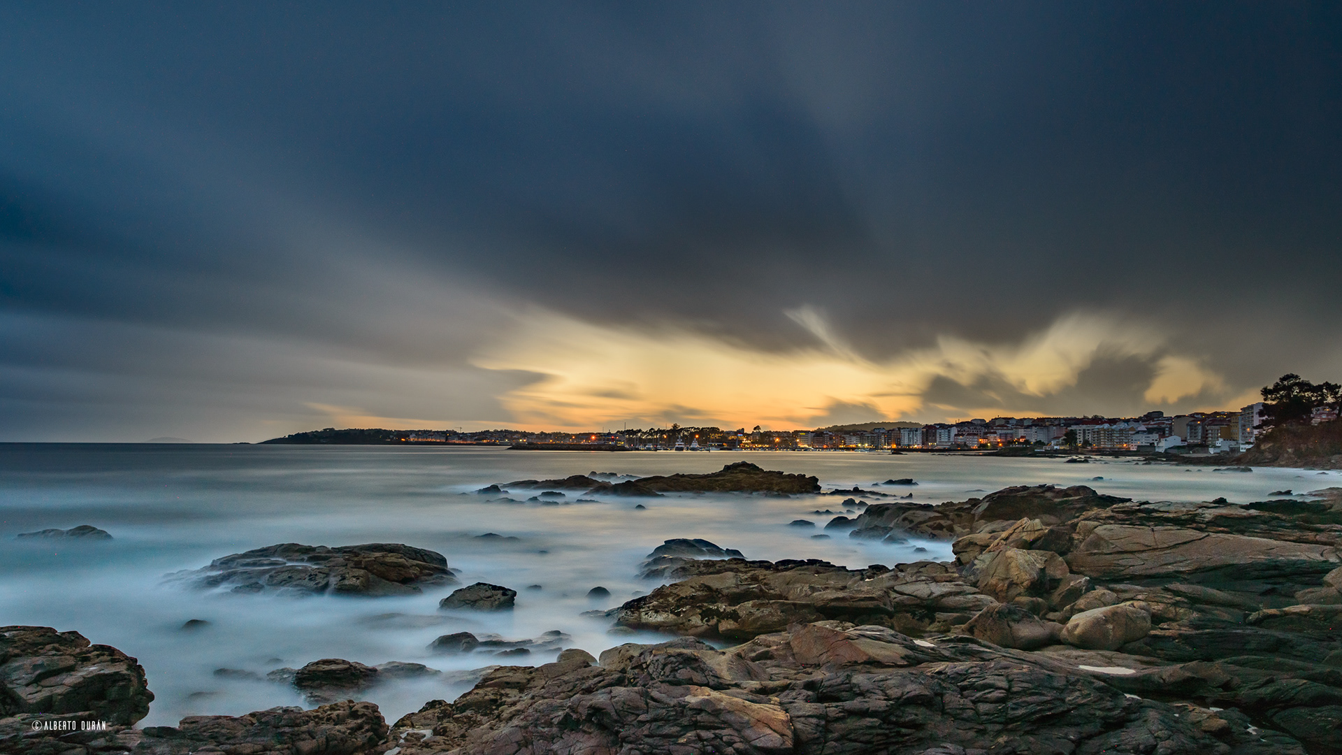 Sanxenxo desde barreiros noche