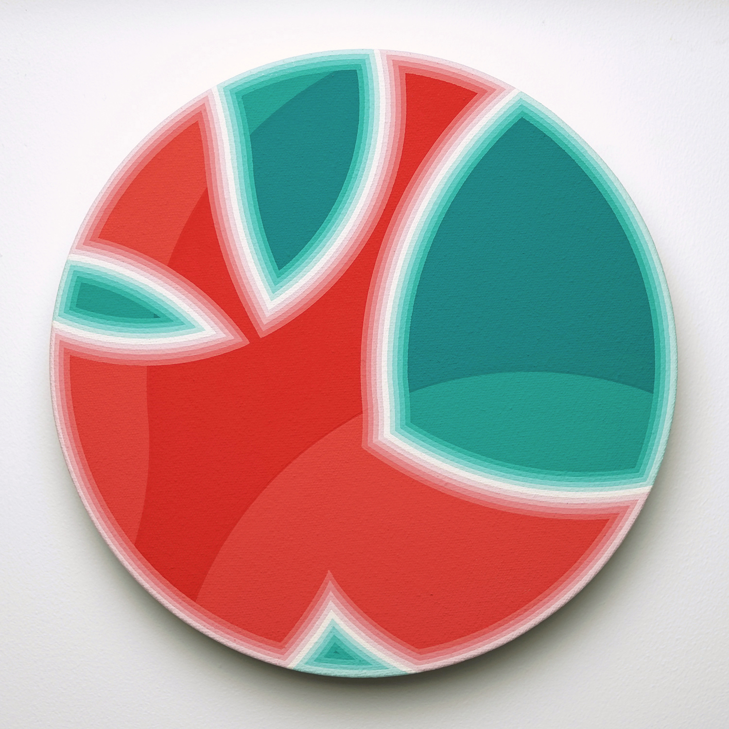 "1409-3" 2014 acrylic gouashe on canvas φ24cm