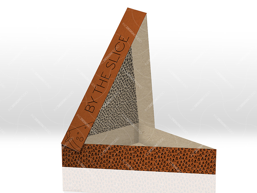 in c design studio mock up template pizza by the slice box packaging