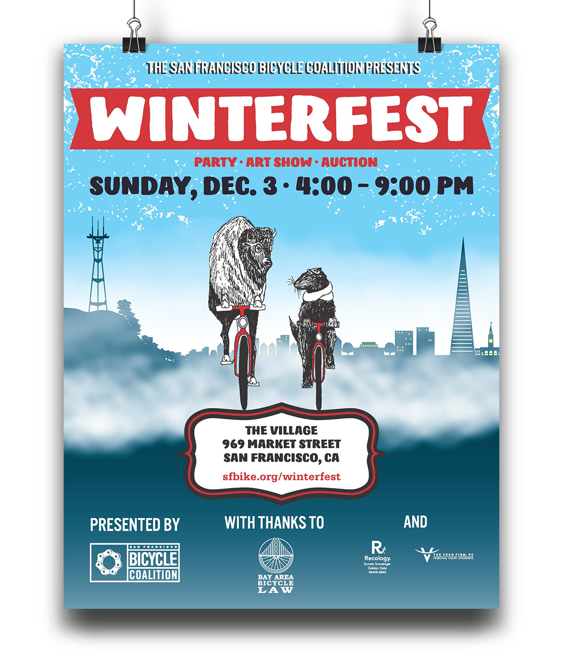 Event poster and postcard, front.