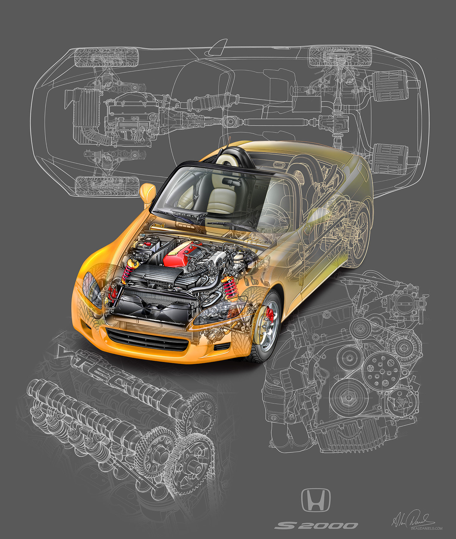 Honda S2000 Rio Yellow pearl