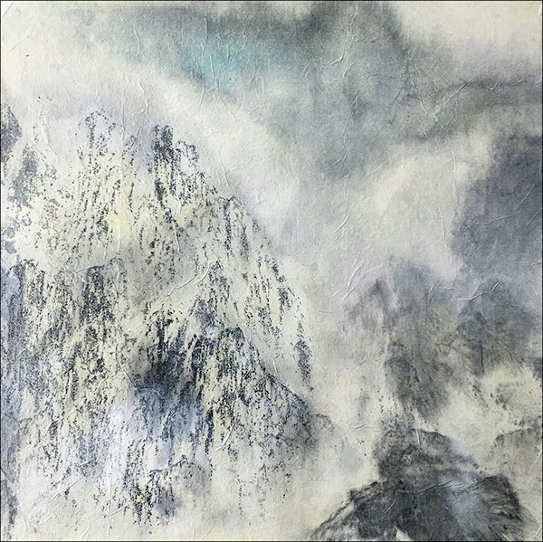 Drifting Mist II (2020): 14 x 14 x 1.5 inches
