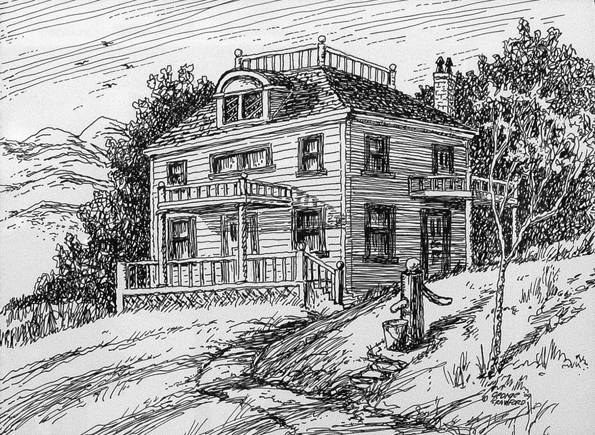 Widow's Walk; 8 x 10 inches; Pen & ink dra.wing; © 2009