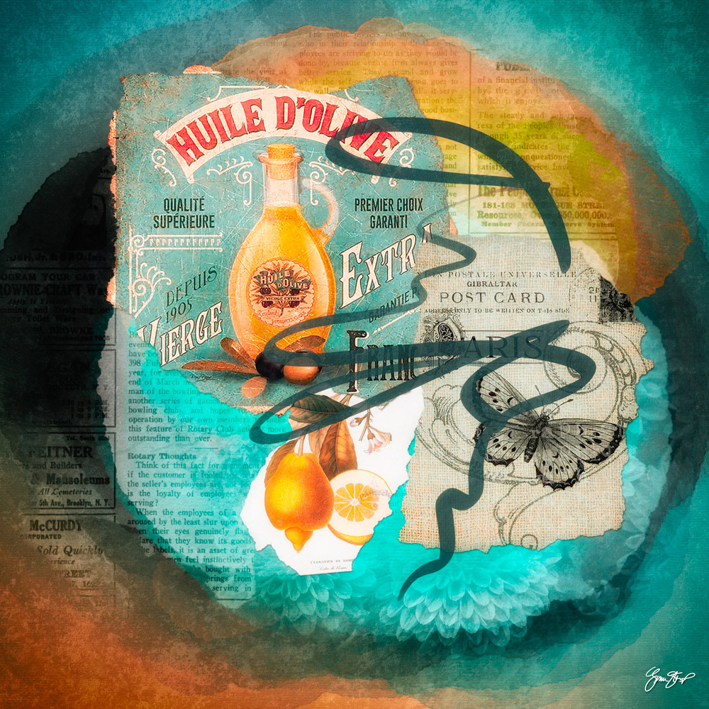 Mixed media Collage Art by Gina Startup