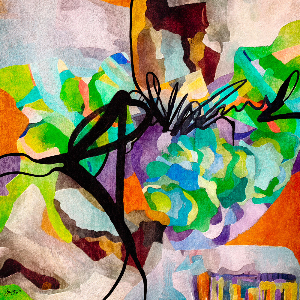 Abstract mixed media art by Gina Startup