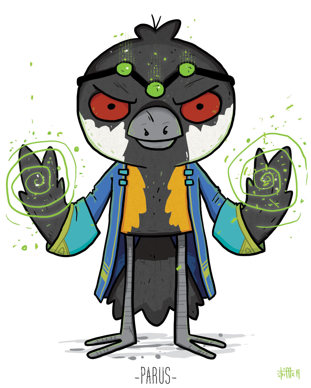 Parus, great tit soldier mage