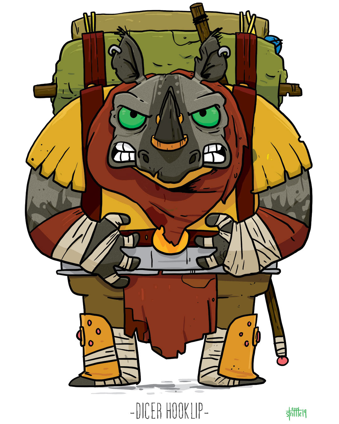 Dicer Hooklip, rhinoceros soldier