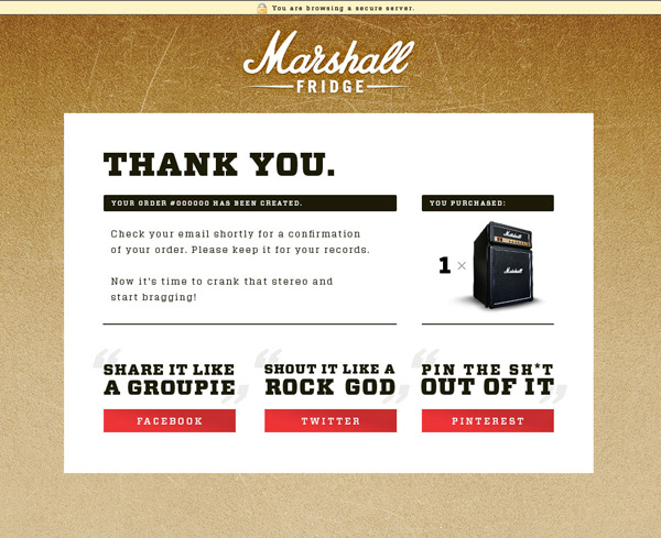 Marshall Fridge, Home