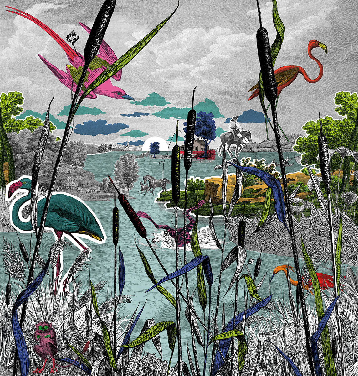 Illustration pour motif textile de la collection printemps été 2020 de Rue Begand