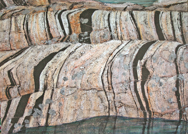 Striated Island Edge, 2009 - 4' x 5', SOLD