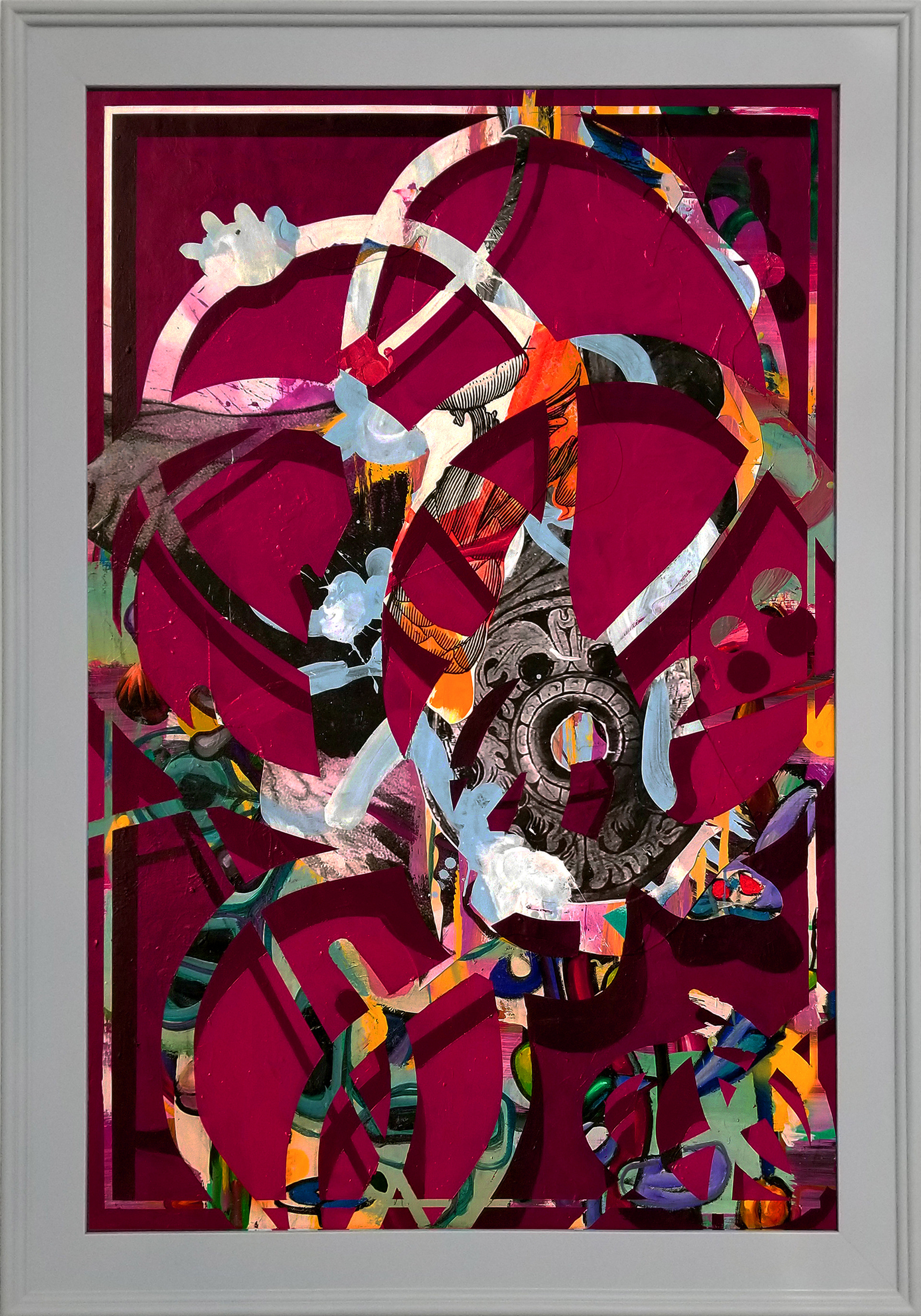 Kiss it in, 2020 30”x42”, mixed media on canvas